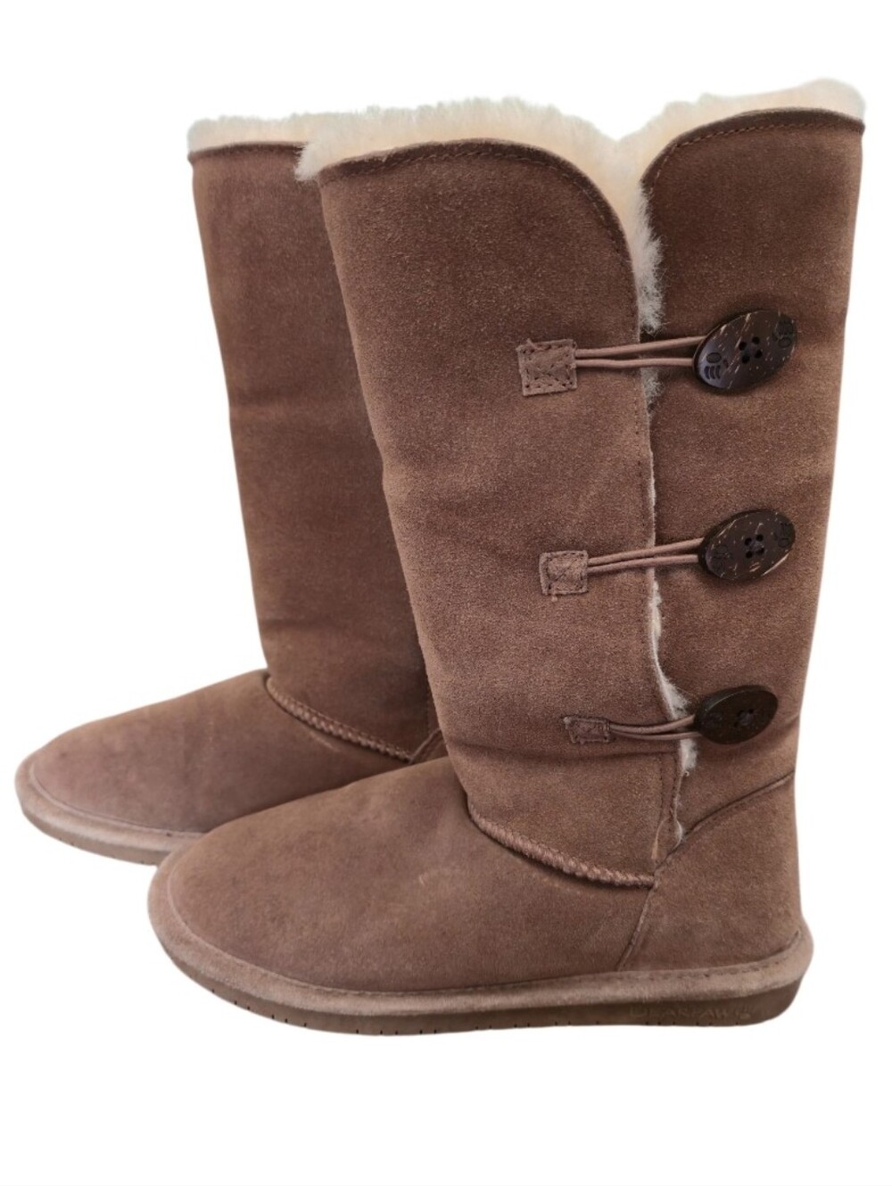 Bearpaw Women's Lauren Tall Suede Winter Boots - Hickory Brown